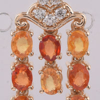 1.67 Ct Oval Natural Multi Coloured Sapphire 14K Gold Pendant