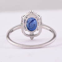 1.81 Ct Oval Mixed Cut Natural Sapphire 950 Platinum Ring