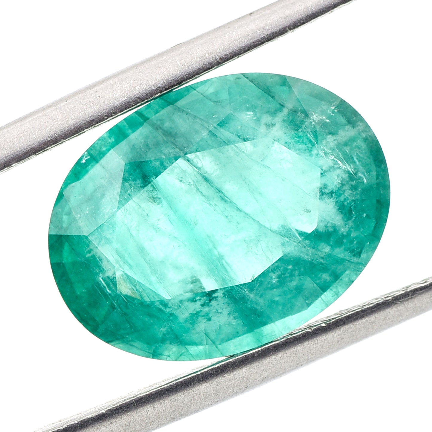 5.86 Natural Beryl Emerald Oval Mixed Cut Gemstone