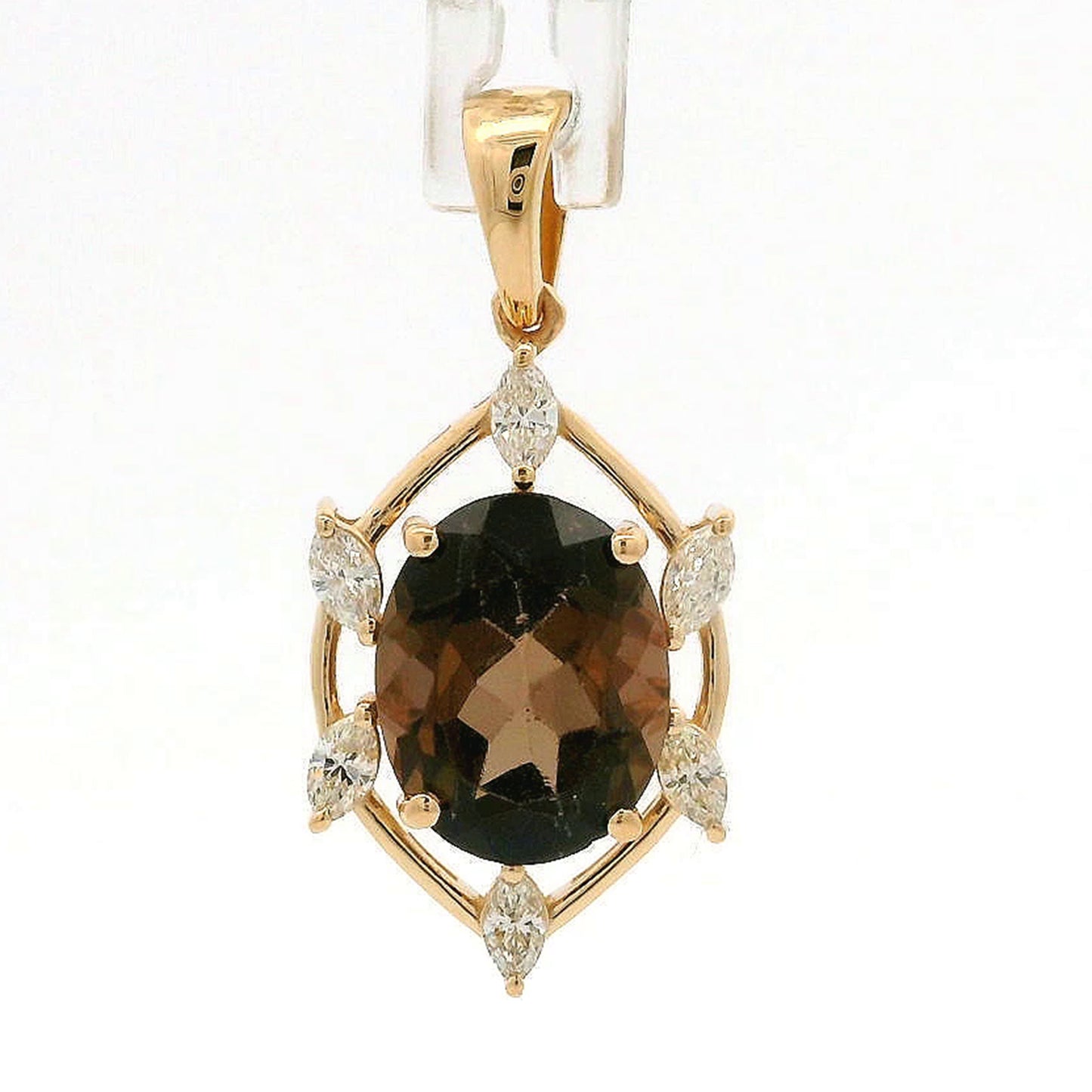 1.97 Ct Oval Tourmaline 14K Gold Pendant