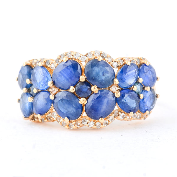4.25 Ct Oval Sapphire 14K Gold Ring