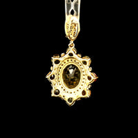2.82 Ct Oval Tourmaline 14K Gold Pendant