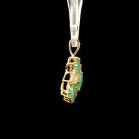 1.19 Ct Square Emerald 14K Gold Pendant