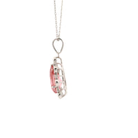 2.98 Carats Pink Lab Grown Diamond 14K Gold Pendant