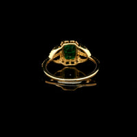 1.44 Ct Octagon Step Cut Natural Emerald 14K Gold Ring