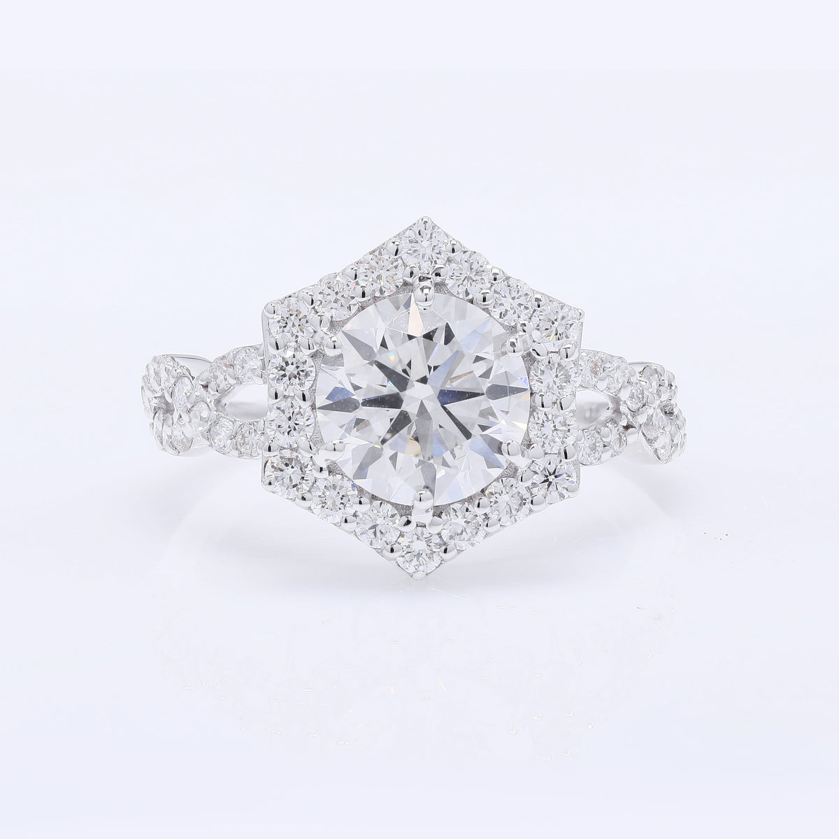 2.90 Carats Lab Grown Diamond 14K Gold Ring