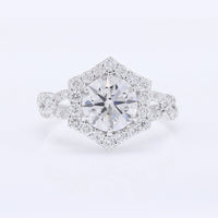 2.90 Carats Lab Grown Diamond 14K Gold Ring