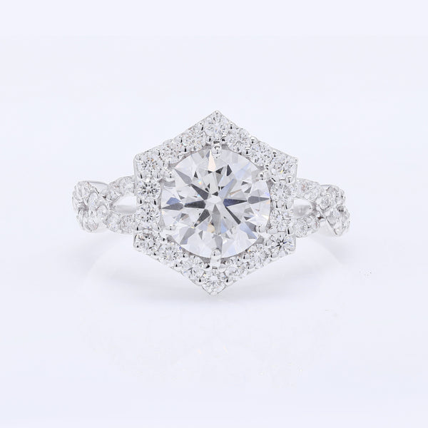 2.90 Carats Lab Grown Diamond 14K Gold Ring