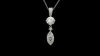 3.03 Carats Lab Grown Diamond 14K Gold Pendant