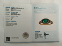 1.31 Ct Octagon Step Cut, Marquise Mixed Cut Natural Emerald 14K Gold Ring