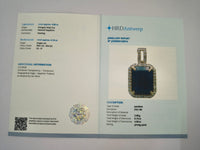 5.05 Ct Octagon Natural Sapphire 14K Gold Pendant