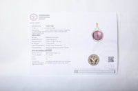 12.00 Ct Oval Cabochon Natural Corundum Ruby 14K Gold Pendant