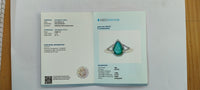 1.01 Ct Pear Mixed Cut Natural Emerald 14K Gold Ring
