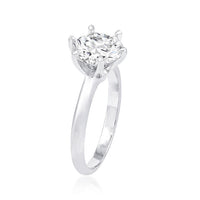 1.00 Carat Moissanite Ring in Sterling Silver. Size 5