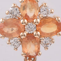1.56 Ct Pear, Oval Natural Multi Coloured Sapphire 14K Gold Pendant