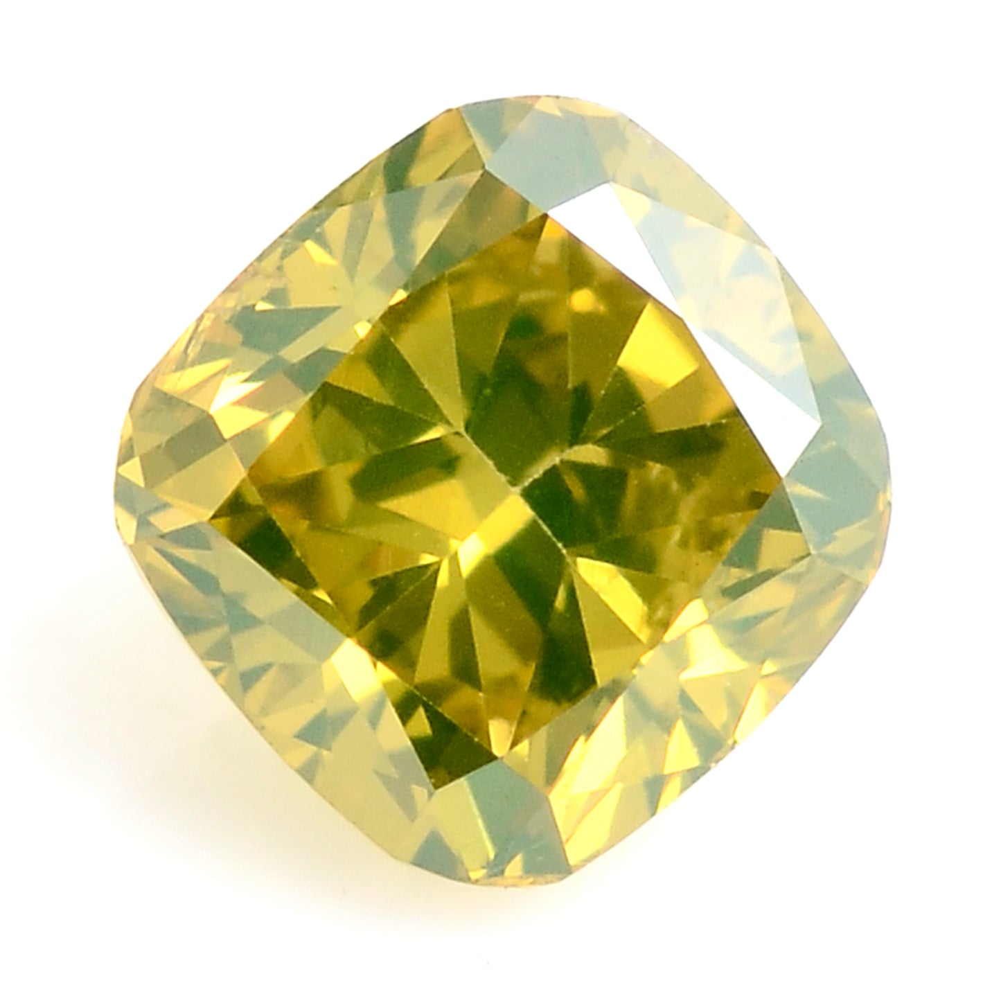 0.28 Carat Yellow Diamond Cushion Loose Gemstone