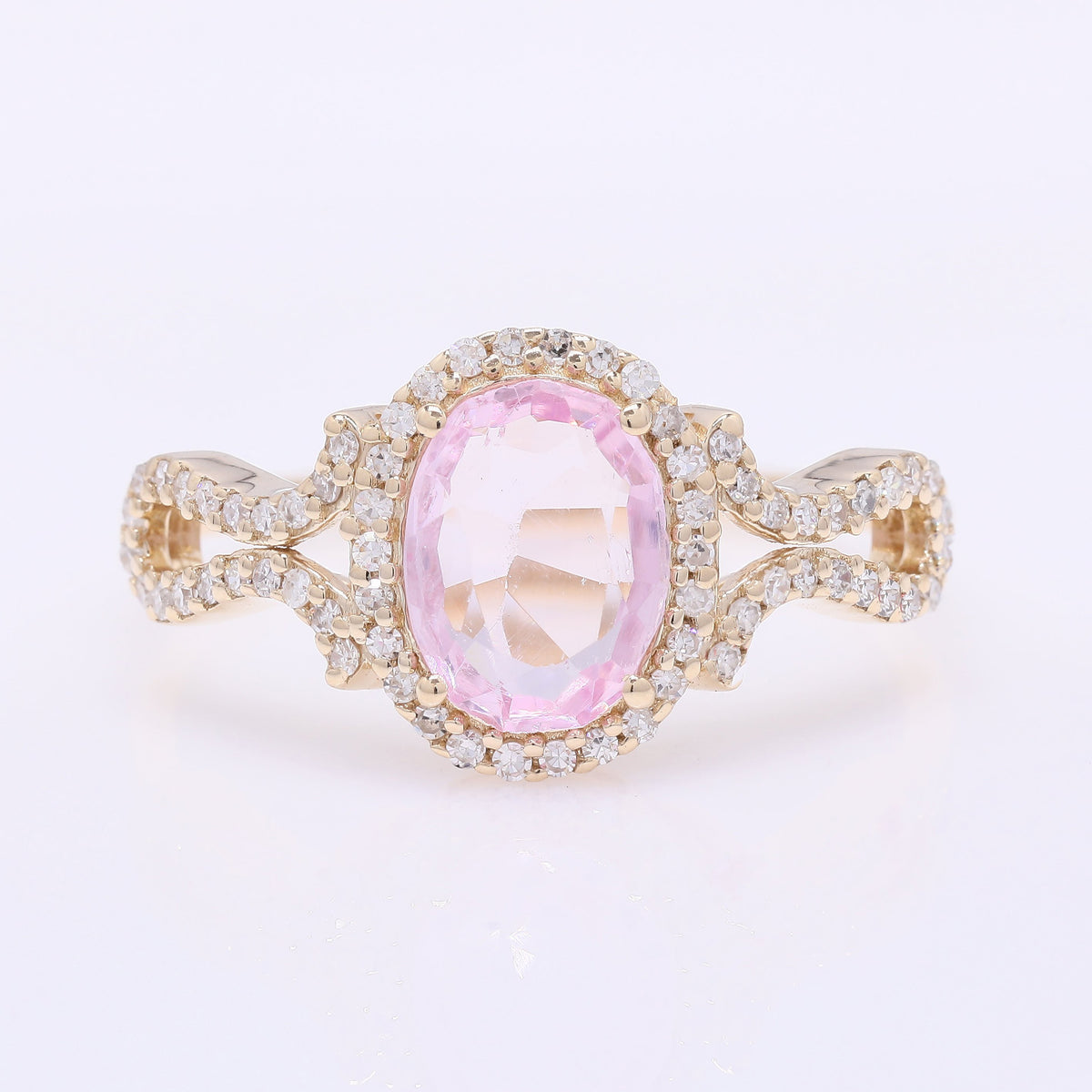 1.41 Ct Oval Mixed Cut Natural Spinel 14K Gold Ring