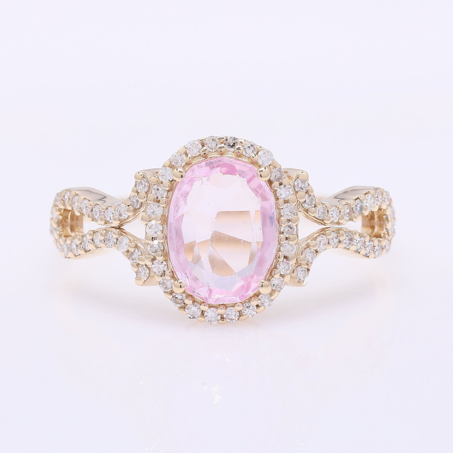 1.41 Ct Oval Mixed Cut Natural Spinel 14K Gold Ring