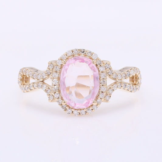 1.41 Ct Oval Mixed Cut Natural Spinel 14K Gold Ring