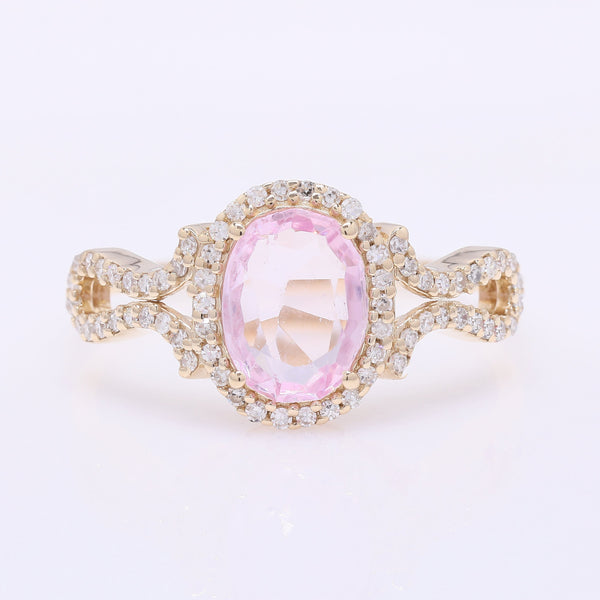 1.41 Ct Oval Mixed Cut Natural Spinel 14K Gold Ring