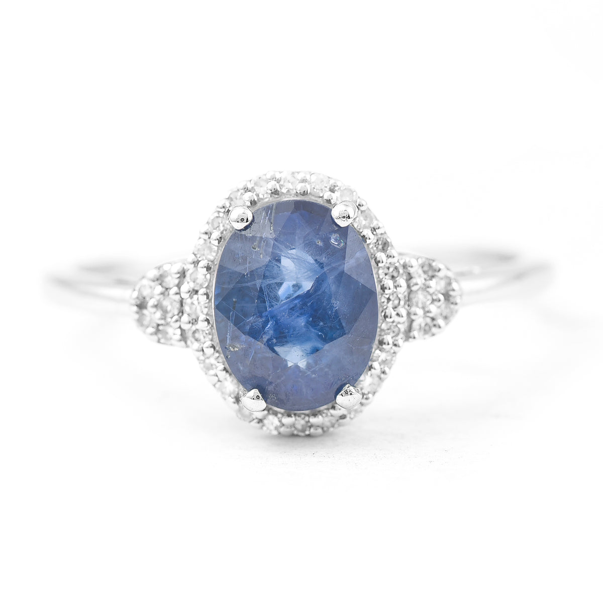 1.78 Ct Oval Mixed Cut Natural Sapphire 950 Platinum Ring