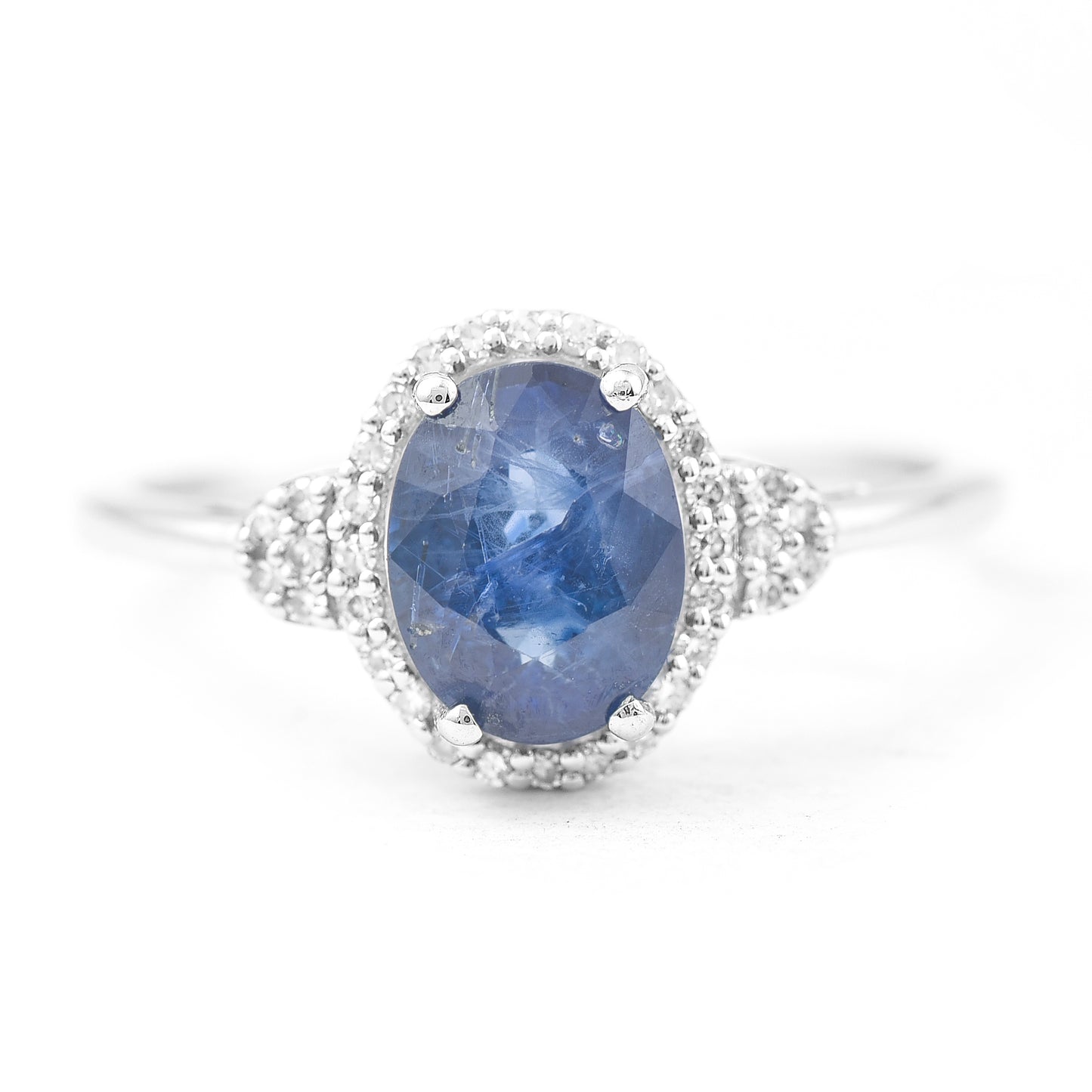 1.78 Ct Oval Mixed Cut Natural Sapphire 950 Platinum Ring