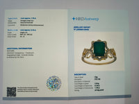 1.97 Ct Octagon Natural Emerald 14K Gold Ring