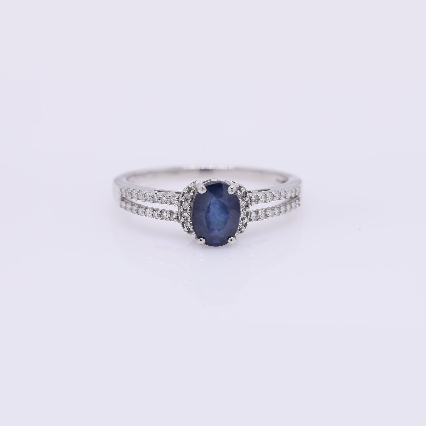1.42 Ct Oval Mixed Cut Natural Sapphire 950 Platinum Ring