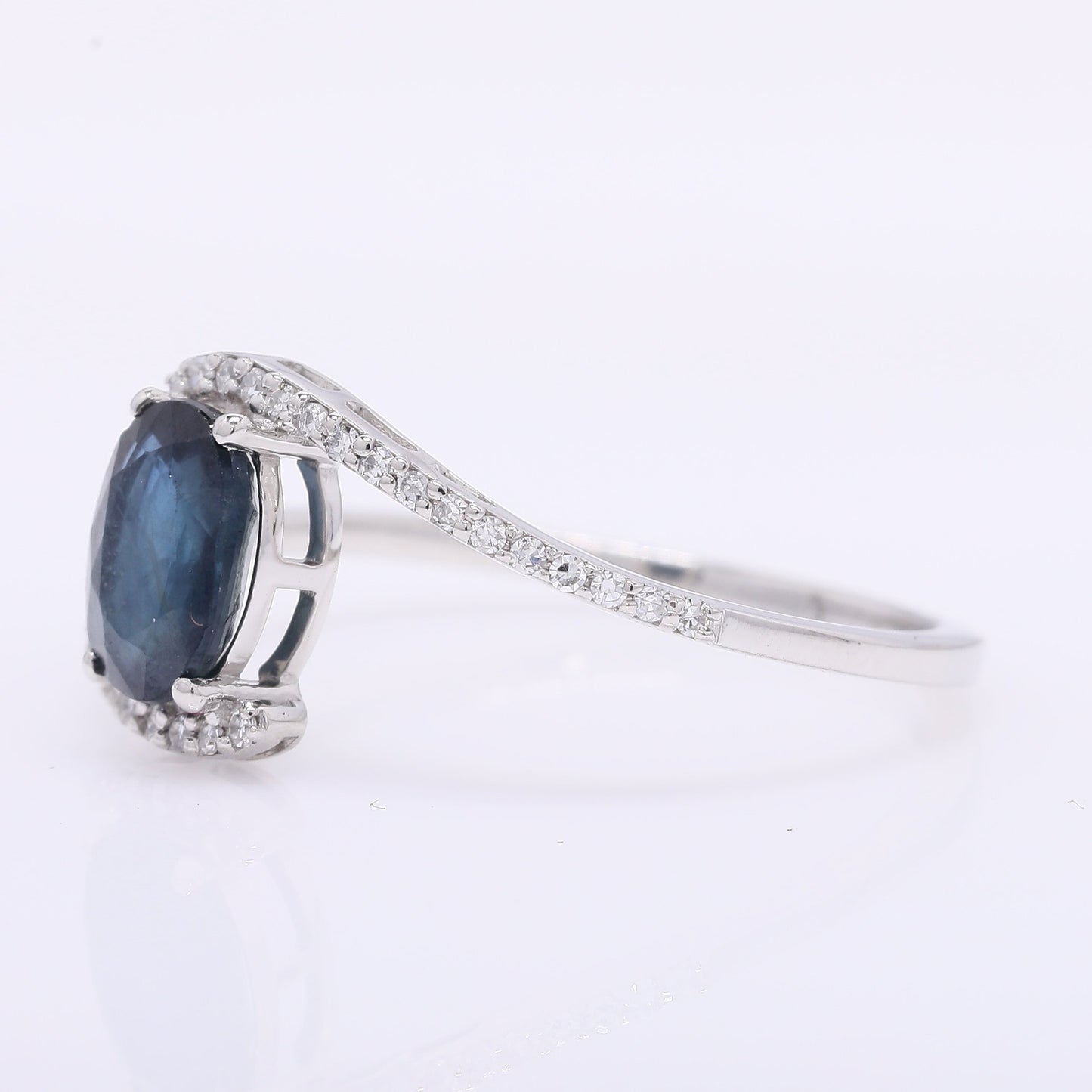 1.13 Ct Oval Mixed Cut Natural Sapphire 950 Platinum Ring