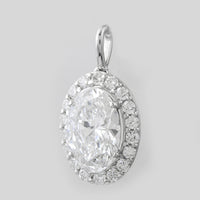 2.44 Carats Lab Grown Diamond 14K Gold Pendant