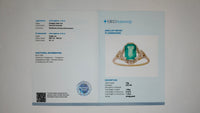 1.89 Ct Octagon Step Cut Natural Emerald 14K Gold Ring
