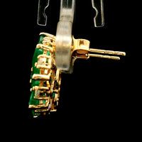 2.31 Ct Round Emerald 14K Gold Earrings