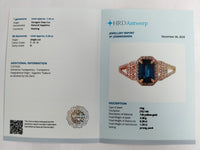 1.54 Ct Octagon Step Cut Natural Sapphire 14K Gold Ring