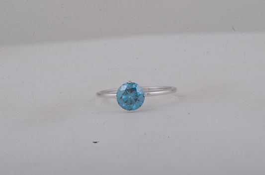 1.20 Carats Blue Lab Grown Diamond 14K Gold Ring