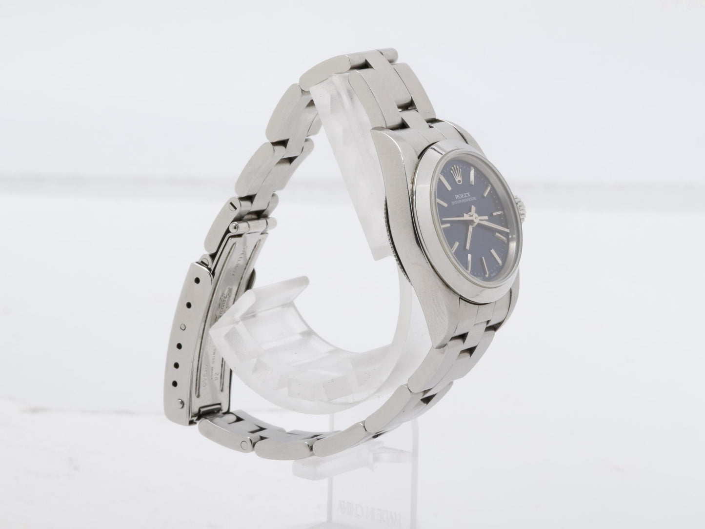 Rolex - 67180 - Oyster Perpetual Blue Dial Ladies Automatic Watch, U Serial, 25mm