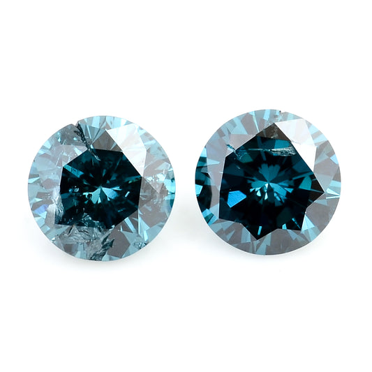 0.52 Blue Diamond Round Loose Gemstone