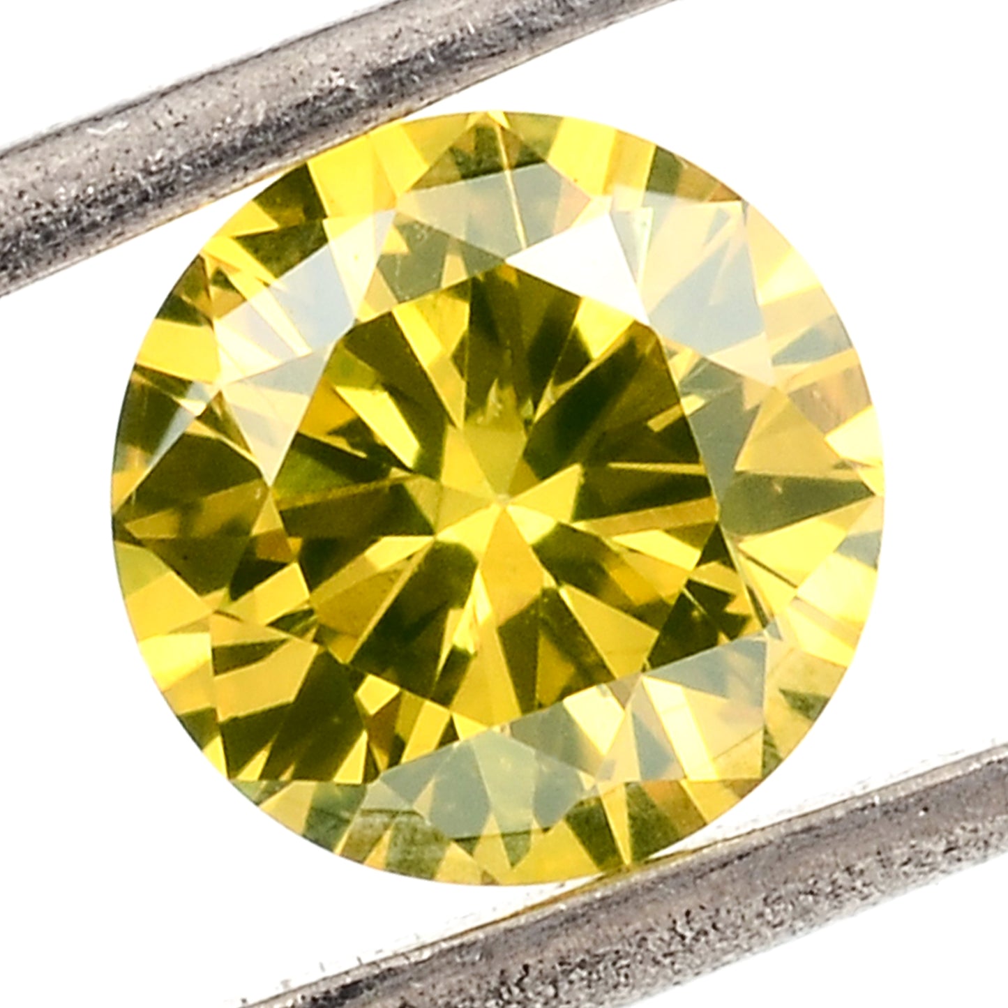 0.65 Yellow Diamond Round Loose Gemstone