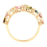 1.63 Ct Pear Multi Tourmaline 14K Gold Ring