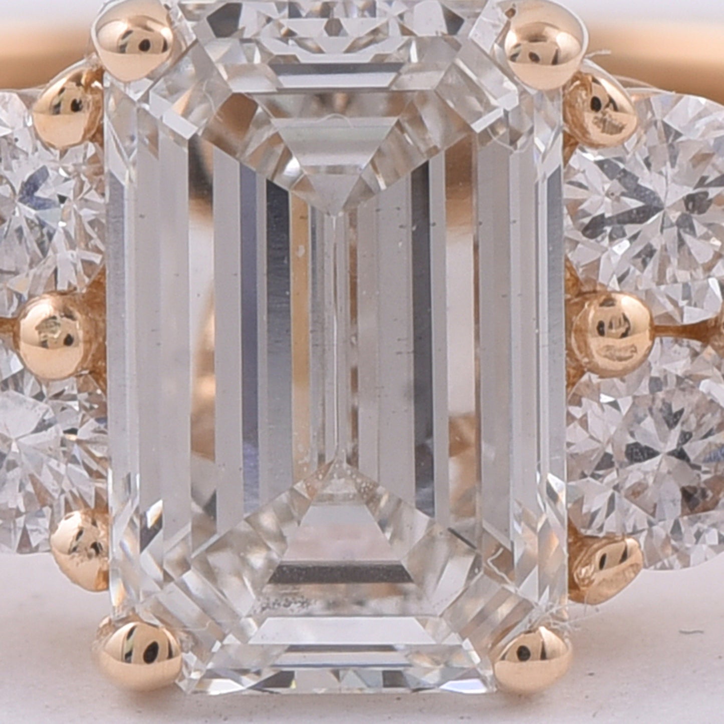 1.31 Ct Octagon Lab Grown Diamond 14K Gold Ring