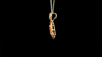 1.66 Ct Octagon Multi Sapphire 14K Gold Pendant