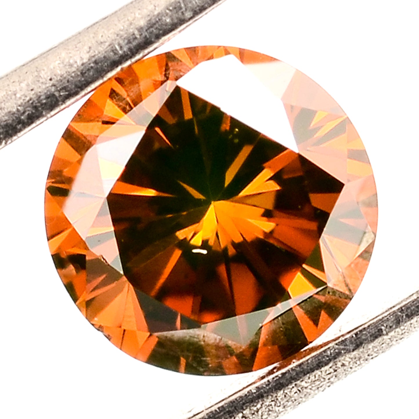 0.50 Red Diamond Round Loose Gemstone