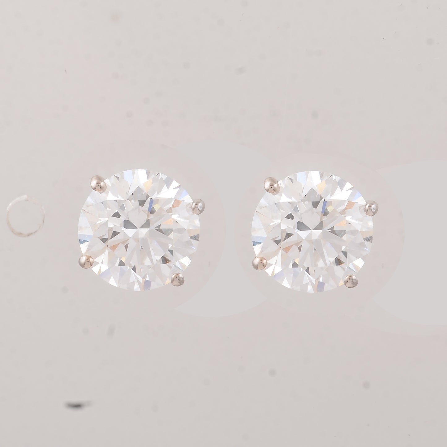 3.06 Carats Lab Grown Diamond 14K Gold Earrings