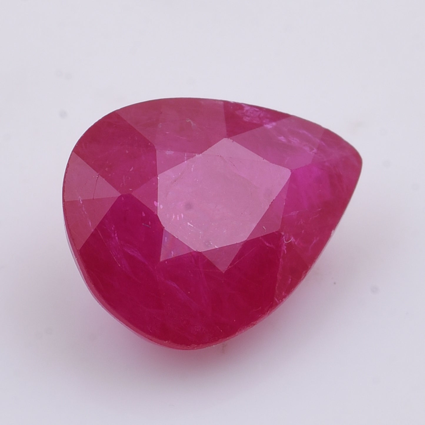 1.7 Natural Corundum Ruby Pear Mixed Cut Gemstone