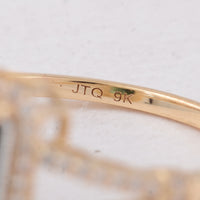 2.91 Ct Octagon Tourmaline 9K Gold Ring