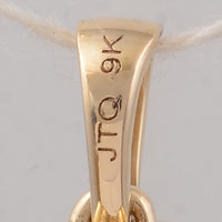 3.84 Ct Pear Aquamarine 9K Gold Pendant