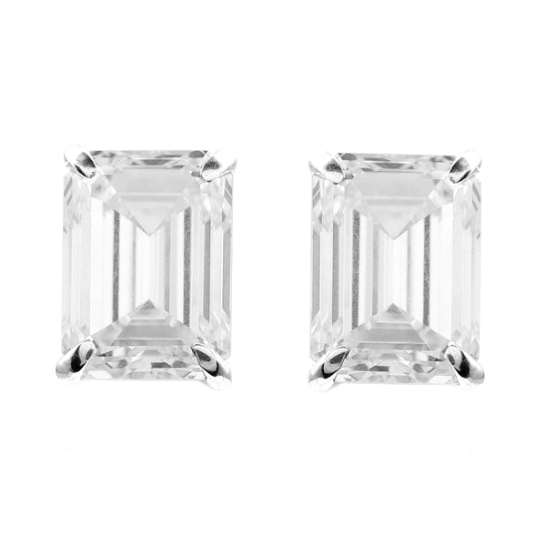 3.88 Carats Lab Grown Diamond 14K Gold Earrings