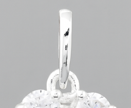 1.97 Ct Round Garnet, Cubic Zirconia 925 Sterling Silver Pendant