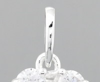 1.97 Ct Round Garnet, Cubic Zirconia 925 Sterling Silver Pendant