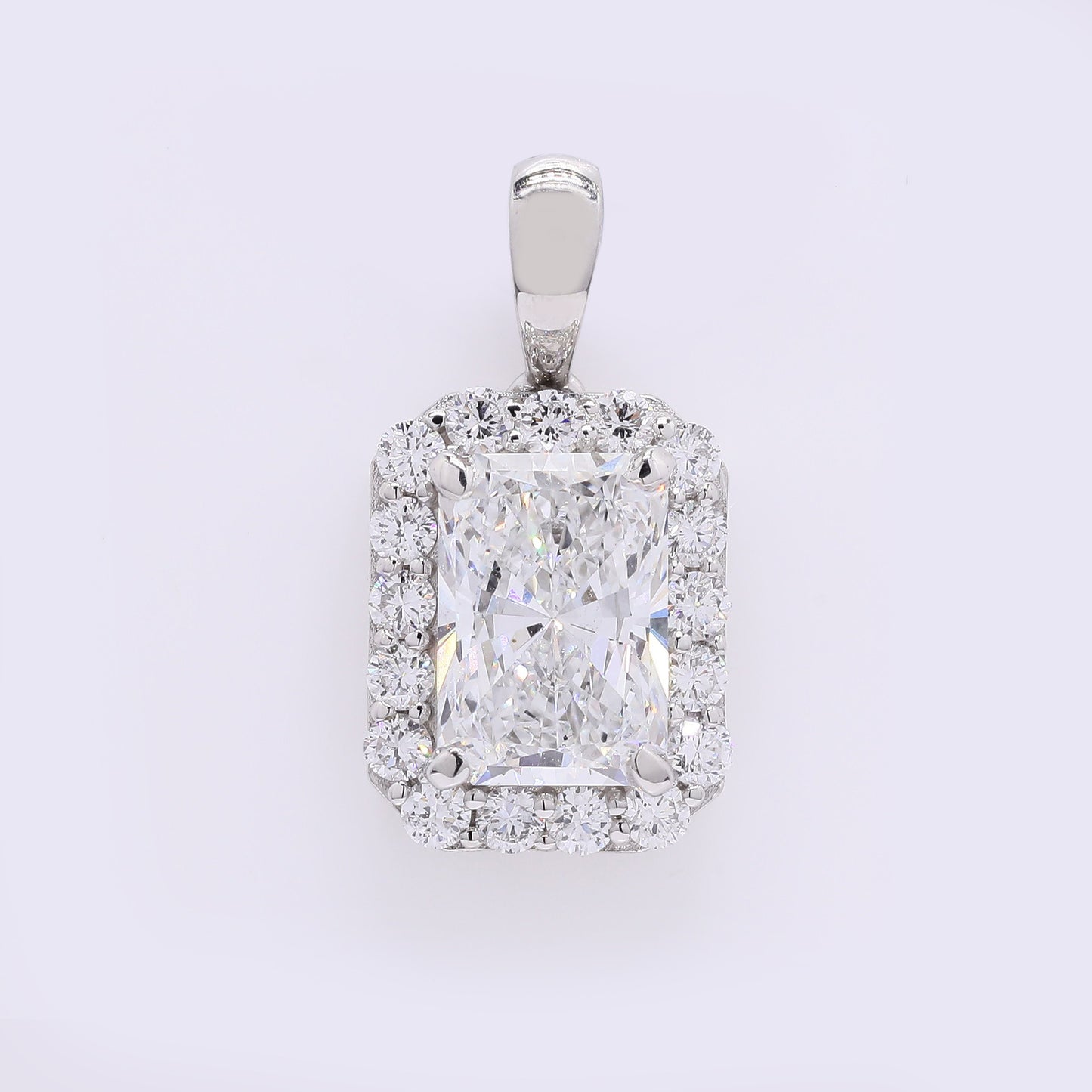 2.37 Carats Lab Grown Diamond 950 Platinum Pendant
