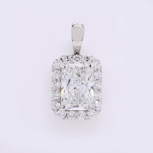 2.37 Carats Lab Grown Diamond 950 Platinum Pendant